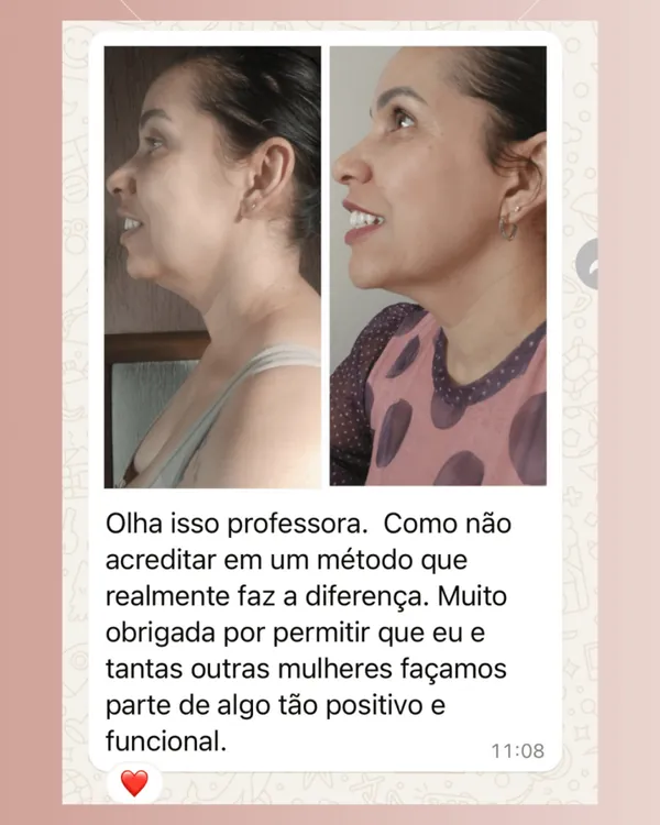 Depoimento de aluna no WhatsApp